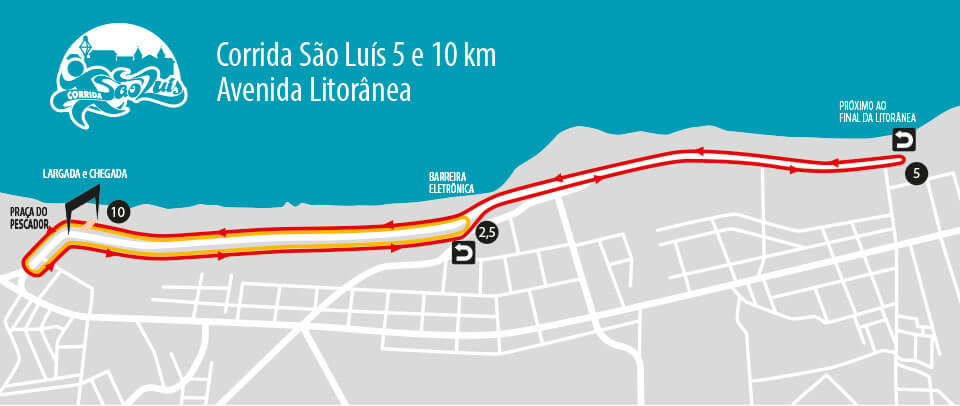 Mapa da Corrida So Lus 2016 / Foto: Divulgao